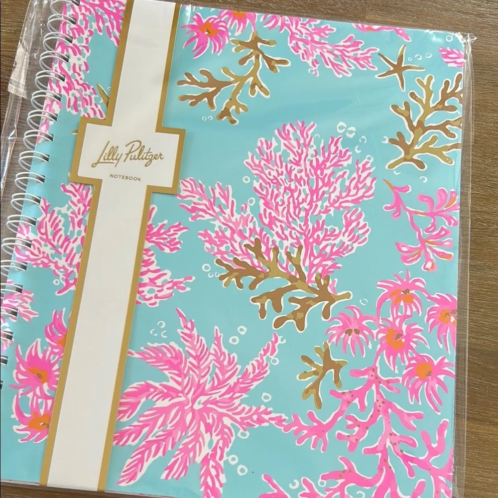 Lilly Pulitzer Pink and Gold Coral Notebook BNWT - Picture 1 of 6